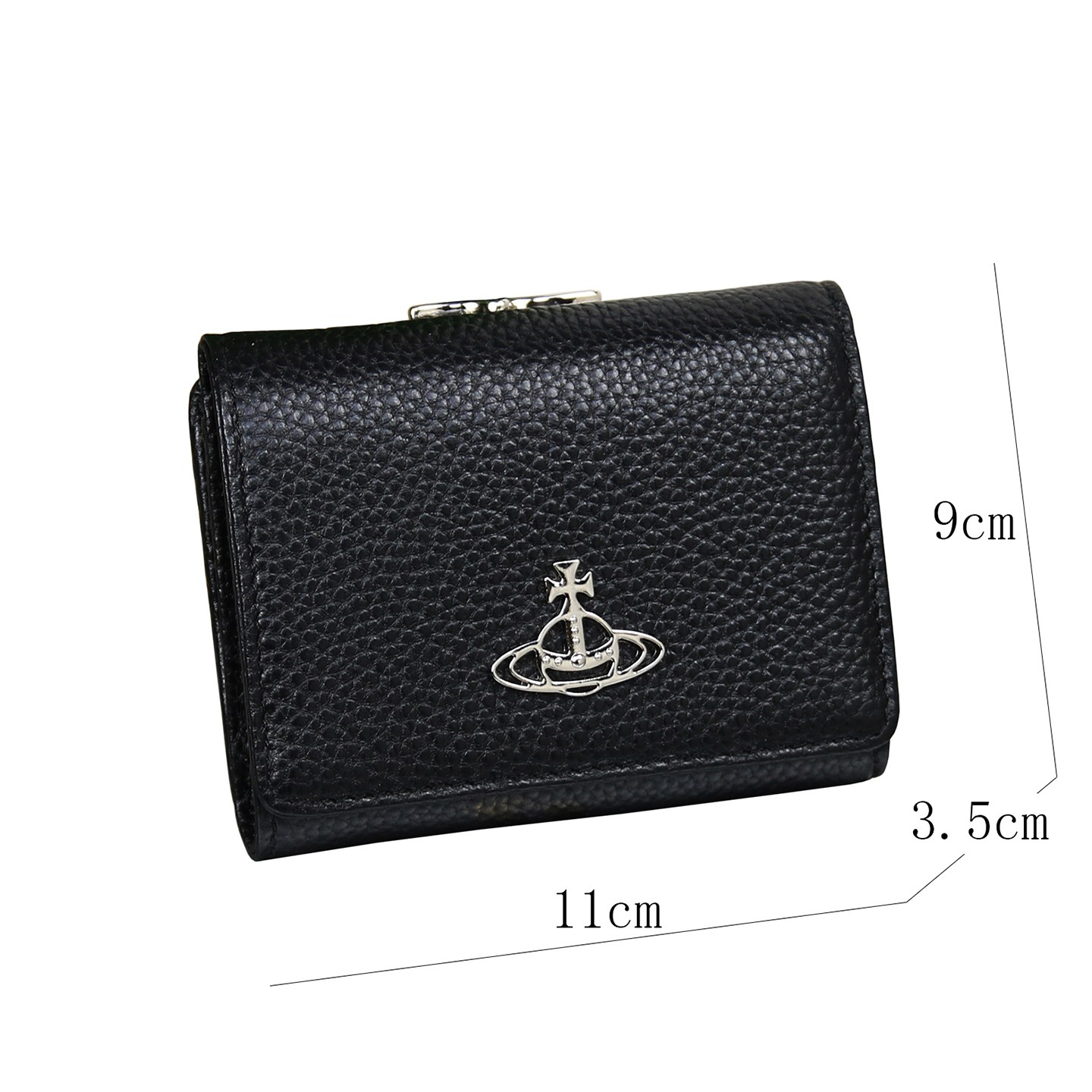 Vivienne Westwood Gamaguchi Trifold Wallet Black 11cm × 9cm × 3.5cm　