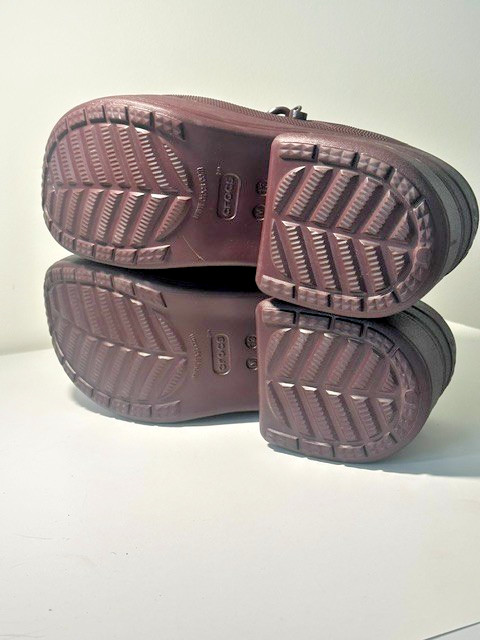 CROCS Siren Dark Cherry Chain Clog Heel W 15 M 13 Comfort Platform Waterproof