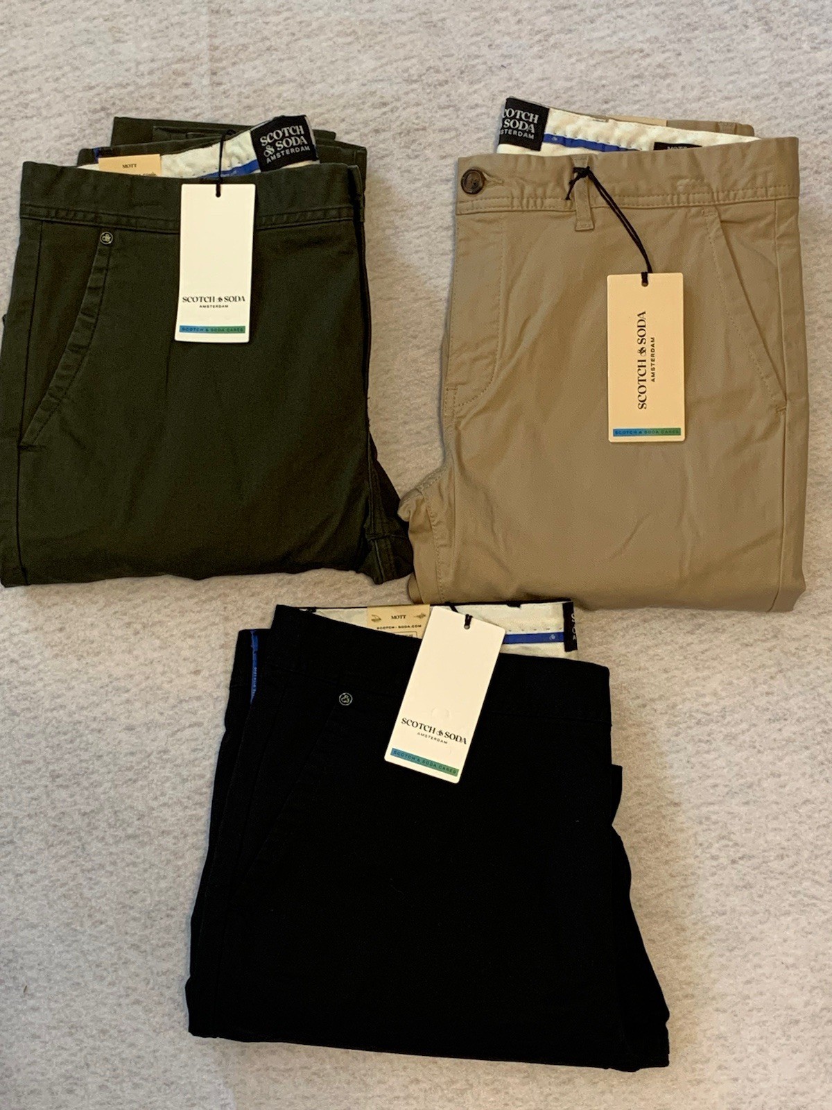 Scotch and Soda Mott Pants Khaki Black Green Men