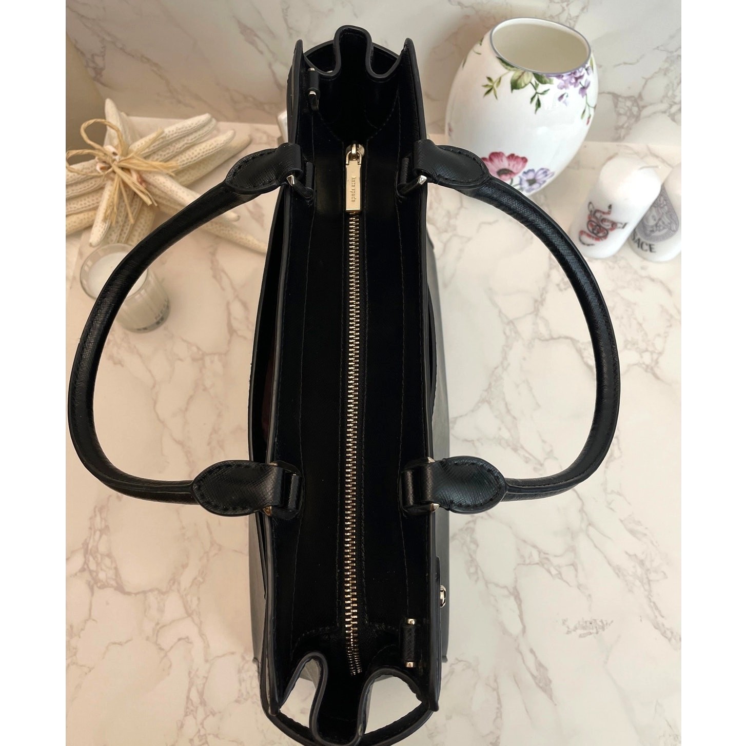 Kate Spade Staci Medium / Large Black Satchel (Saffiano Leather) EUC