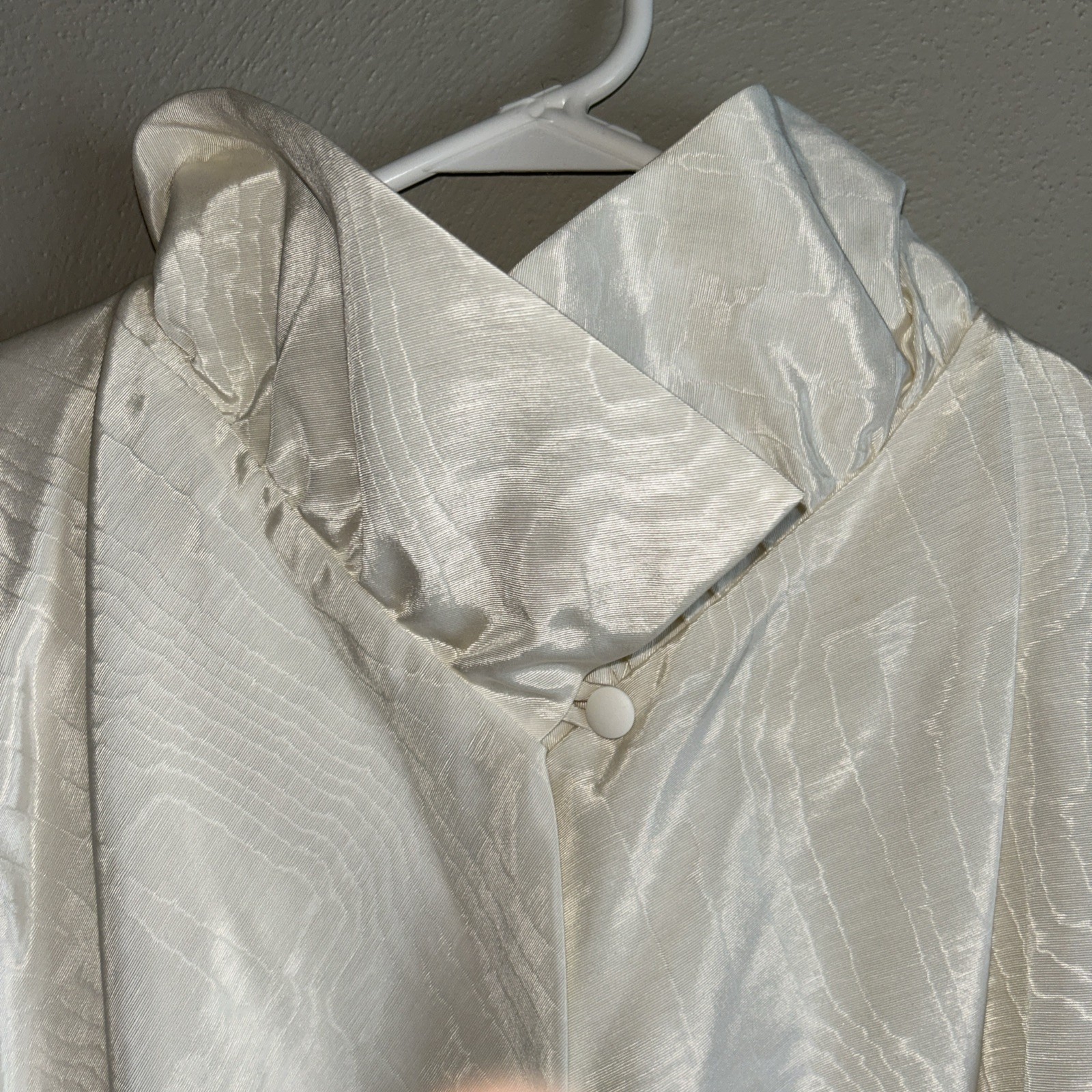 Madeleine Ivory blouse Gathered collar & sleeves Baumwolle Cotton US 16 Vintage