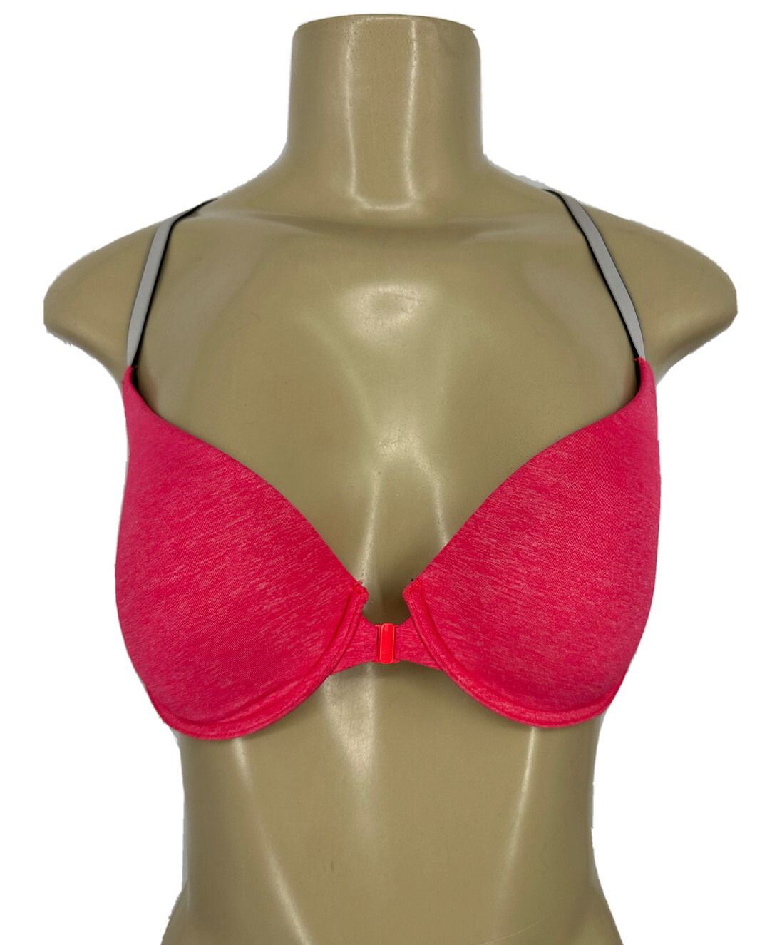 Victoria’s Secret 32D Racerback Semi Demi Bra Underwired Front Closure 1-4