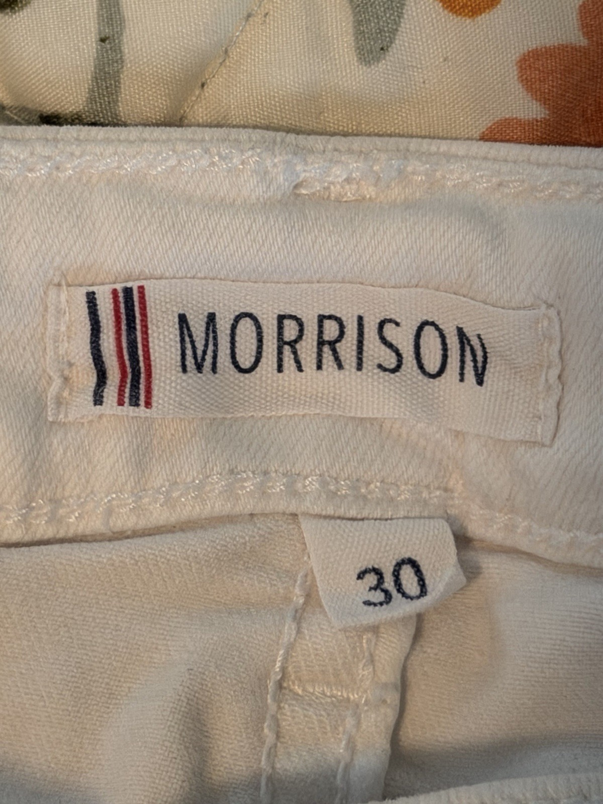 Morrison Women’s Straight Jeans White Light Wash Regular Fit Cotton 5-Pocket