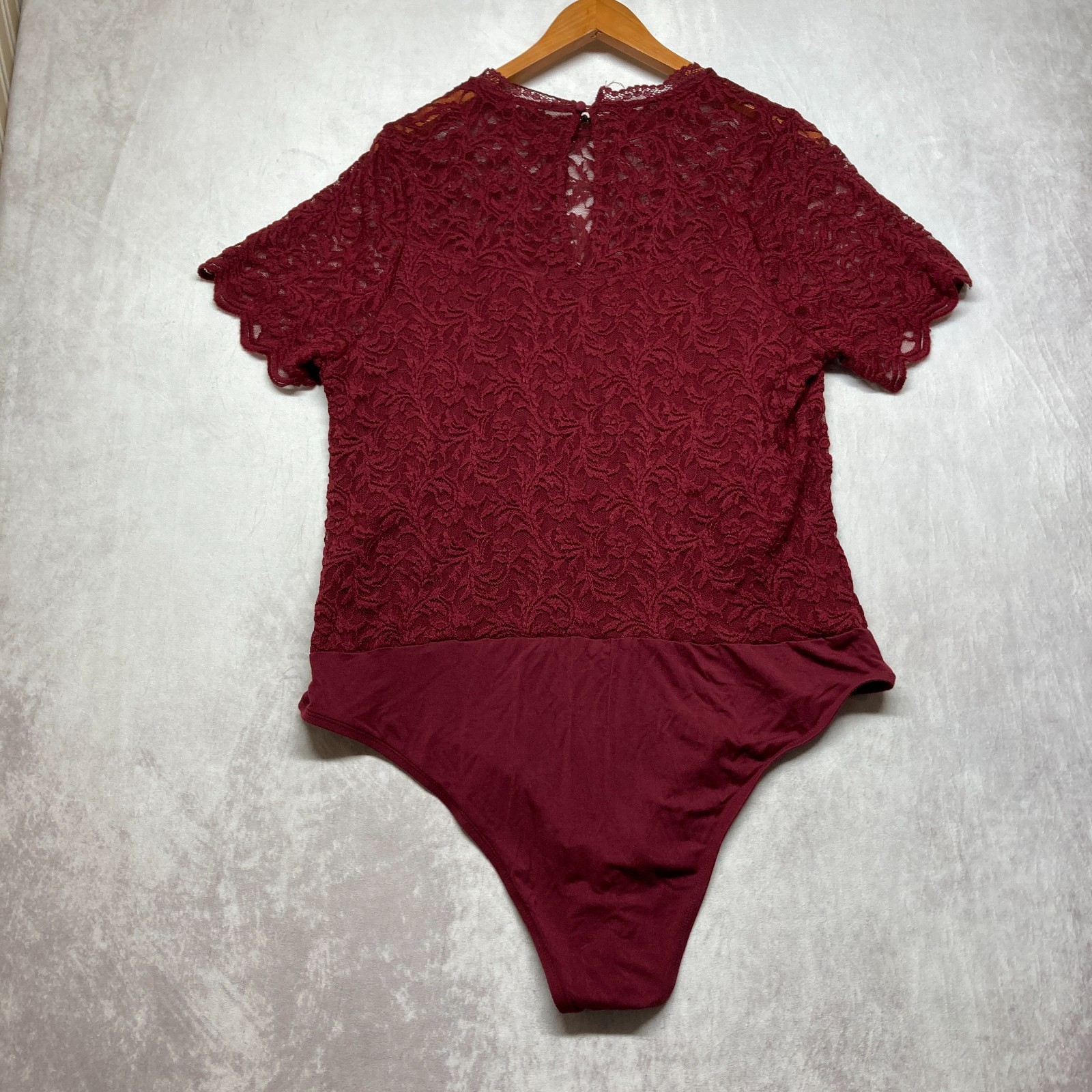 Torrid Bodysuit Size 3 Dark Red Lace Top Whimsigoth Dark Romantic