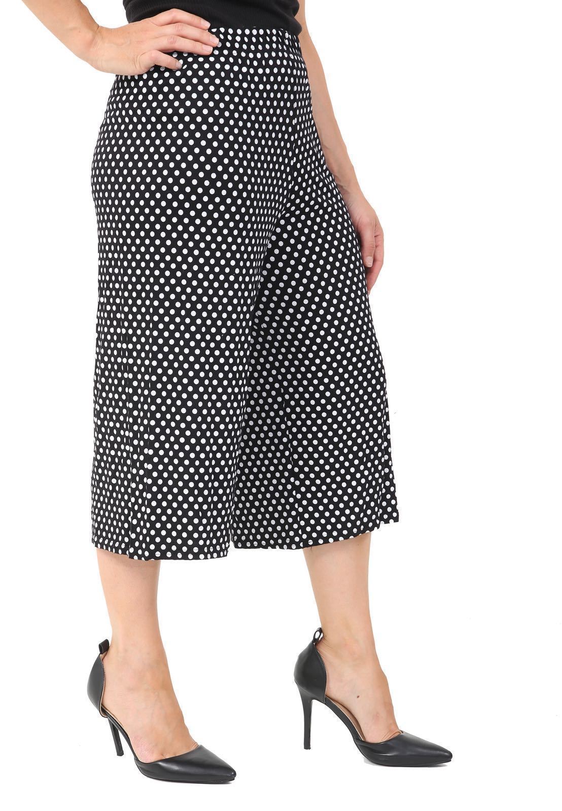 Women’s Trousers Palazzo 3/4 Elasticated Stretch Wide Leg Culottes Shorts 8-26