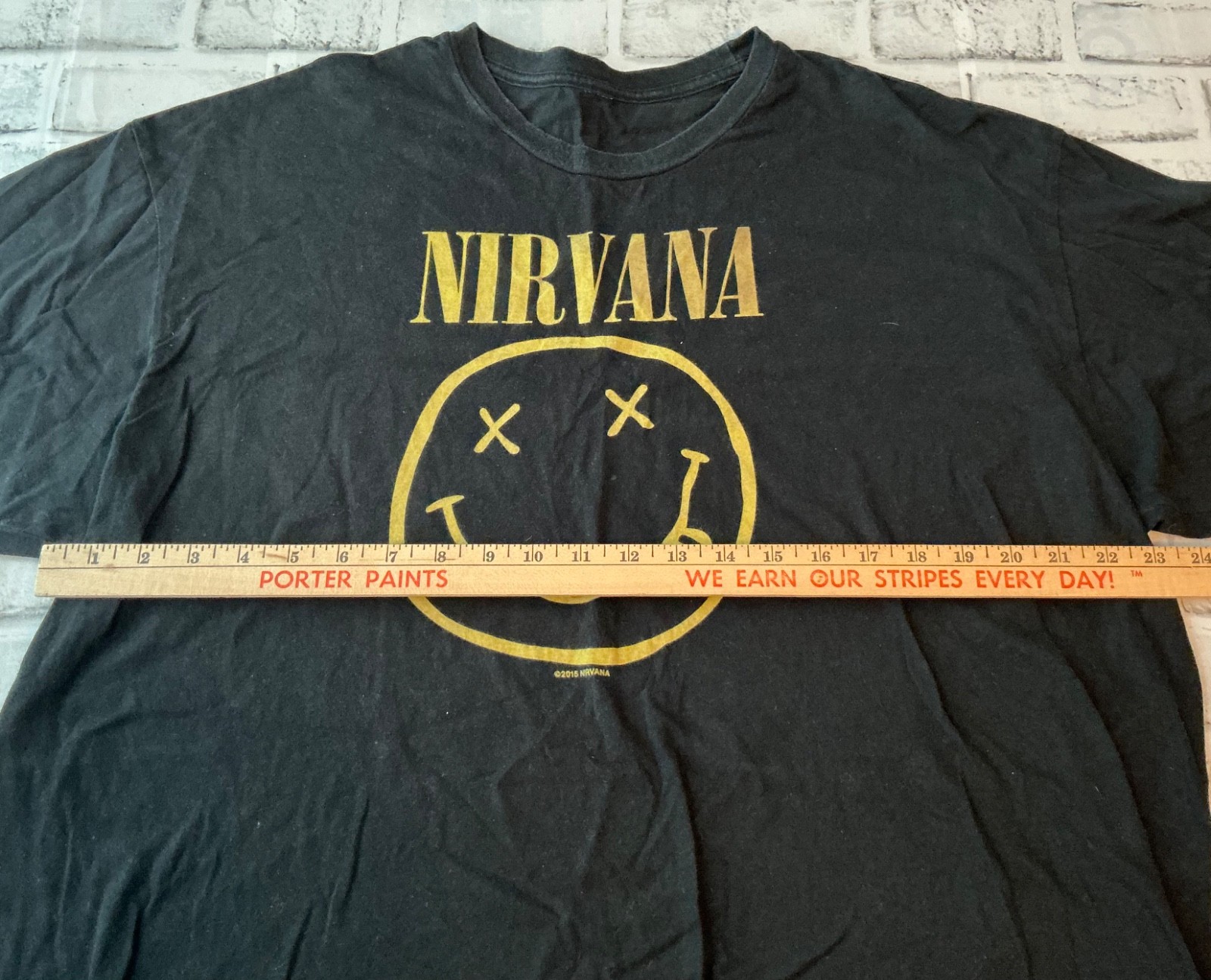 Nirvana T Shirt Happy Face Smile Mens Black XXL