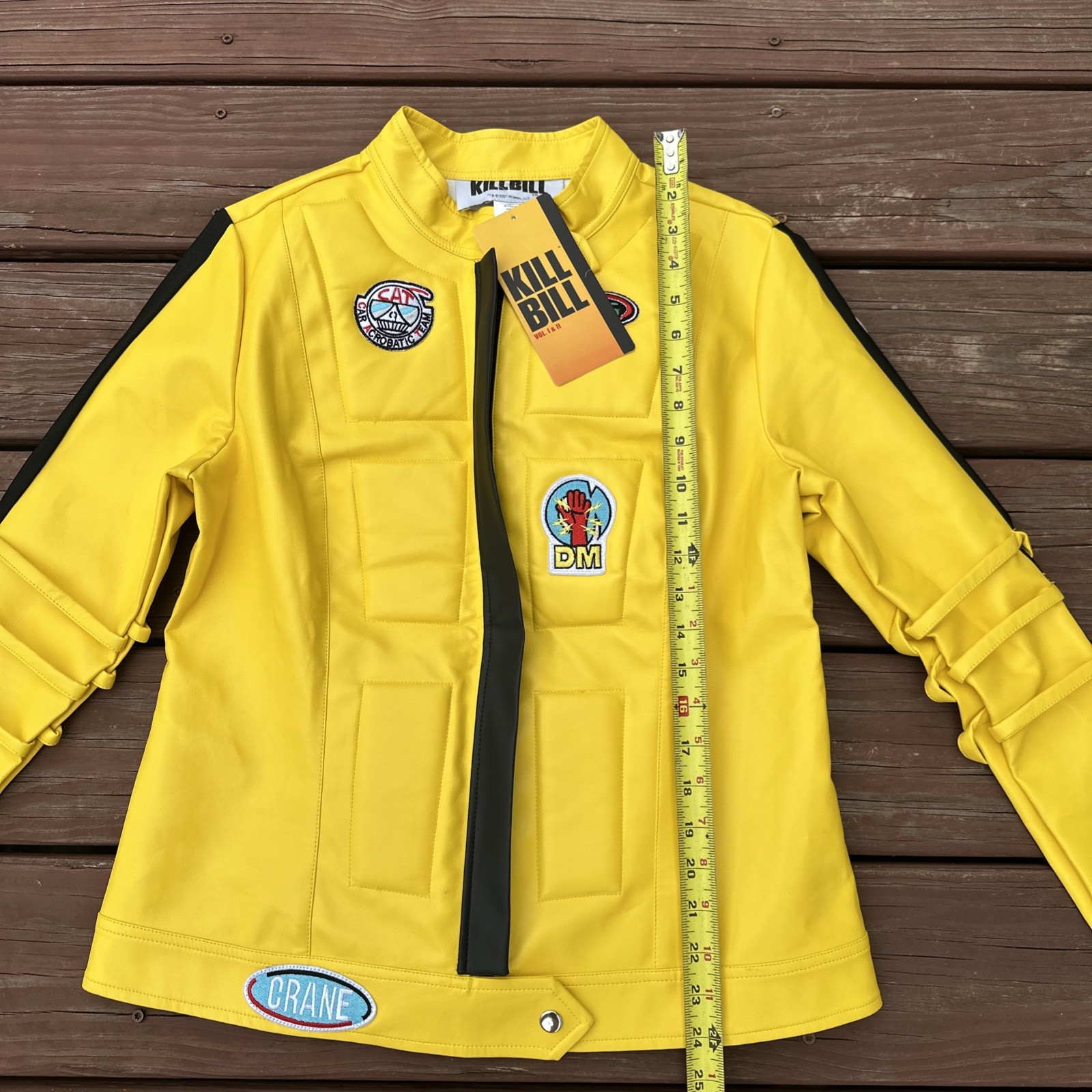 NWT Kill Bill Beatrix Kiddo Size 14 Motorcycle Suit Cosplay Bride New With Tags