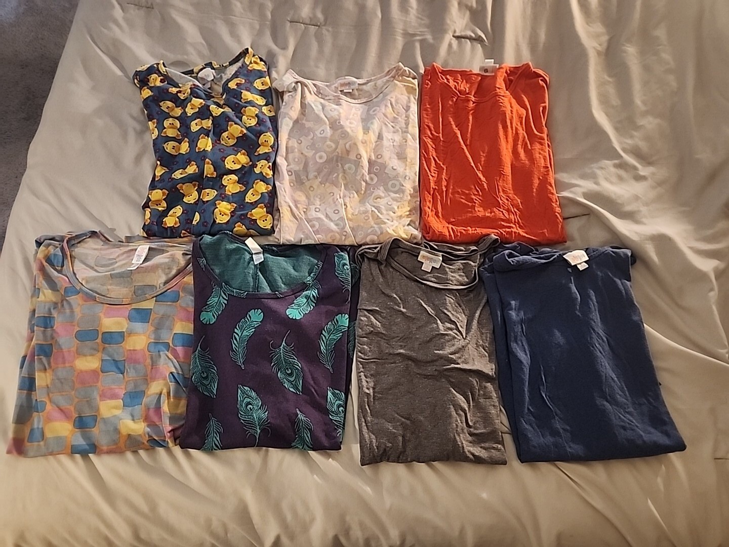 LULAROE Lot Of 8 Size Small – Solid & Patterned Tops And Dress