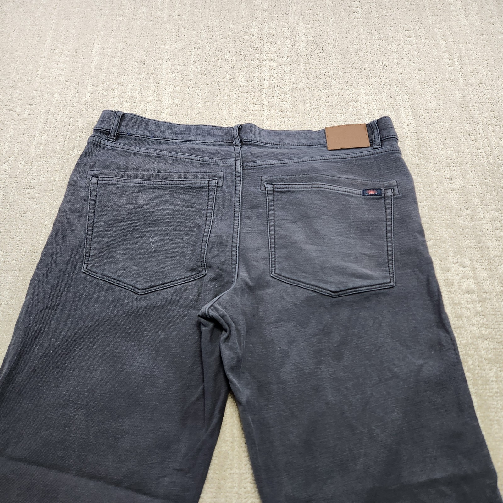 Faherty Pants Men 34×28 5 Pocket Stretch Terry Chino Slate Gray *READ Huckberry