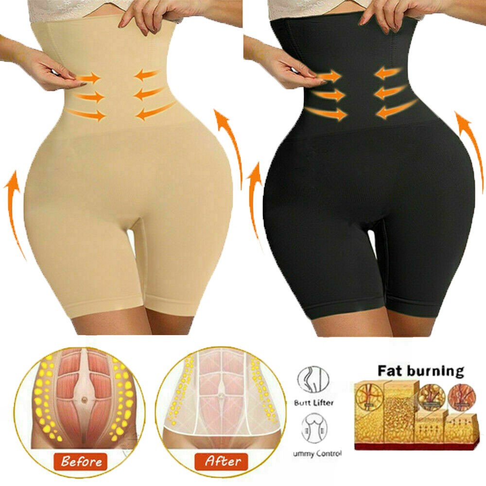 Women High Waist Shapewear Underwear Tummy Control Girdle Panty Pants Plus Size