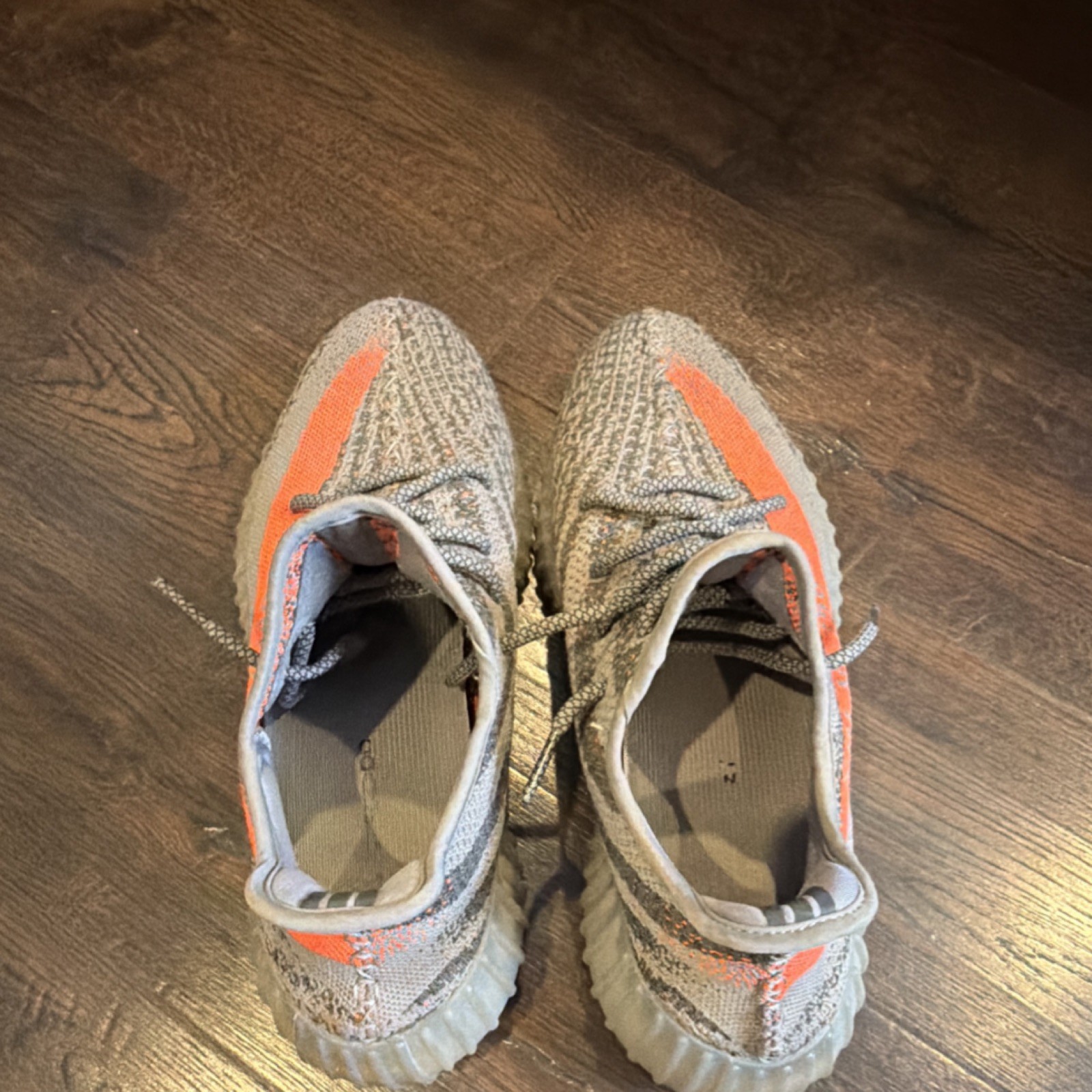 adidas Yeezy Boost 350 V2 Low Top Lace-Up Men’s Sneakers Gray/Orange