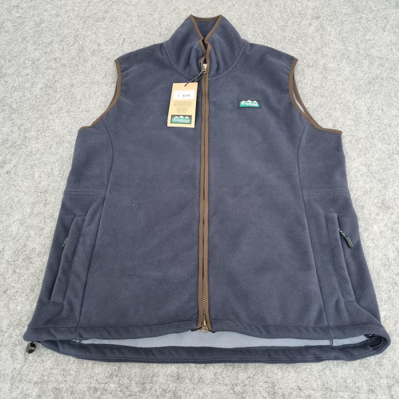 Ridgeline Kodiak Waistcoat Mens XL Navy Blue Fleece Vest Hiking Gilet Bodywarmer