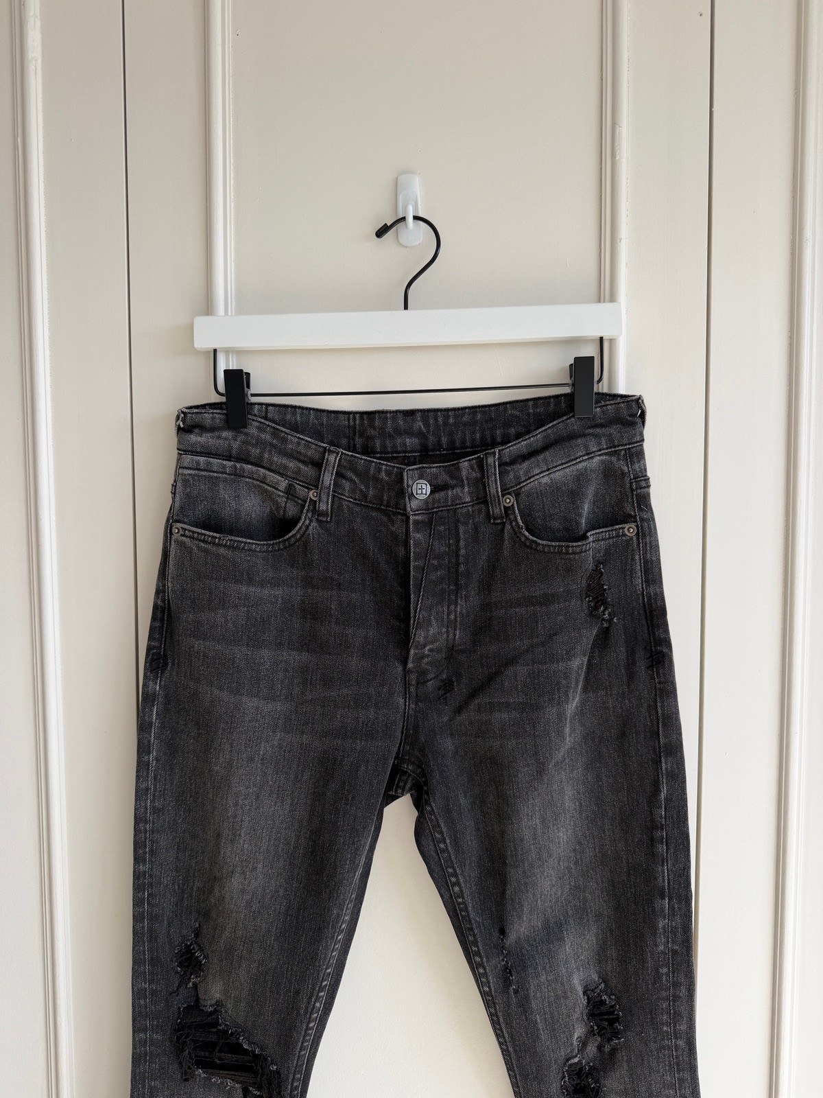 new Ksubi mens jeans van winkle spray out orange gray 32