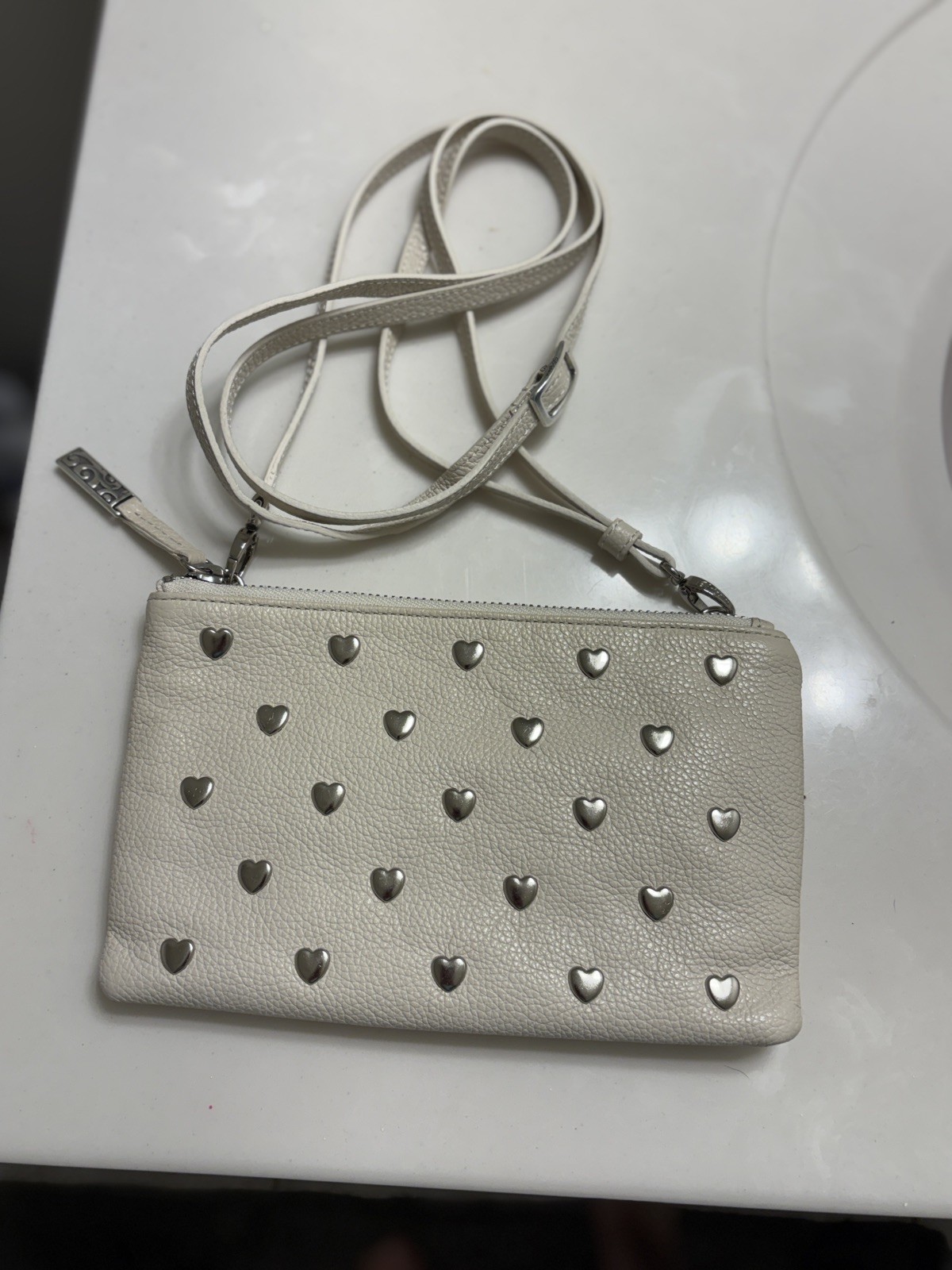 Brighton Love Leather Pouch Crossbody Handbag