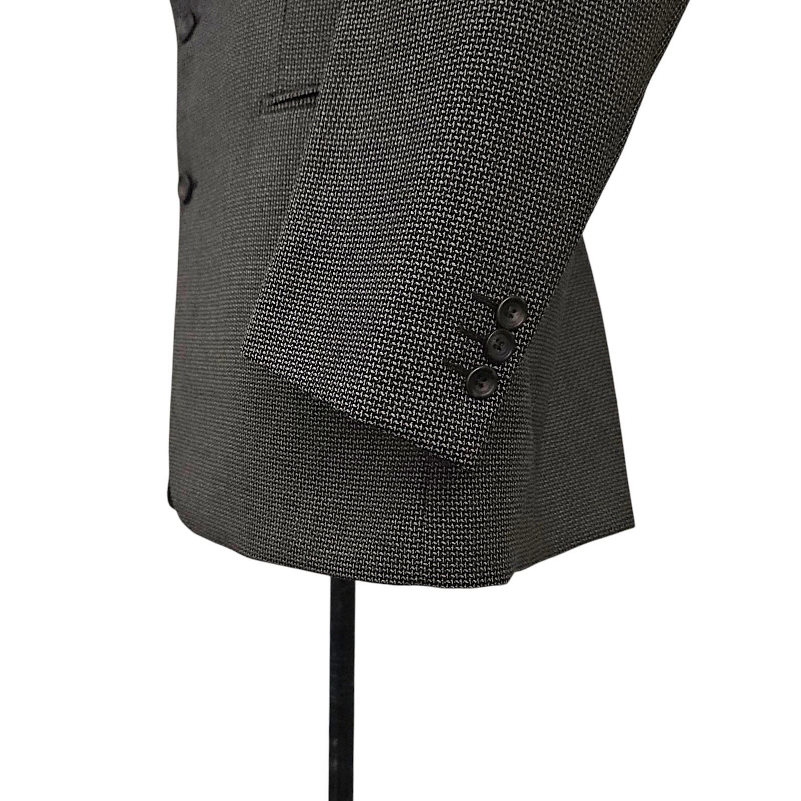 Yves Saint Laurent YSL Mens 44 L Blazer Sport Coat Jacket Woven Worsted Wool