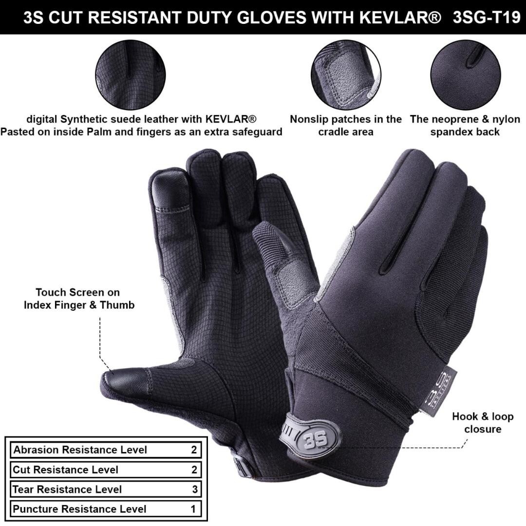 3S Tactical Cut Resistant Duty Glove With Kevlar® – 3SG -T19