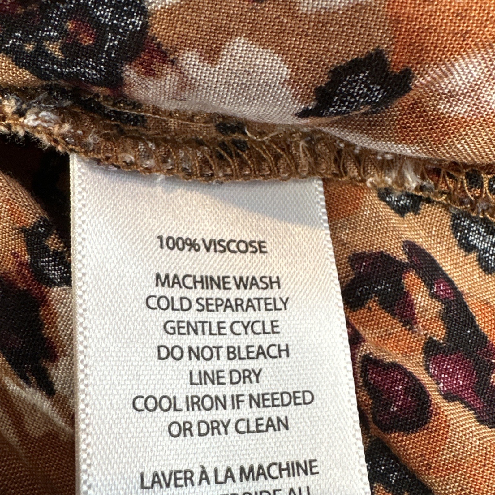 BeachLunchLounge Smocked Mini Dress M Brown Boho Tiered Viscose Long Sleeve
