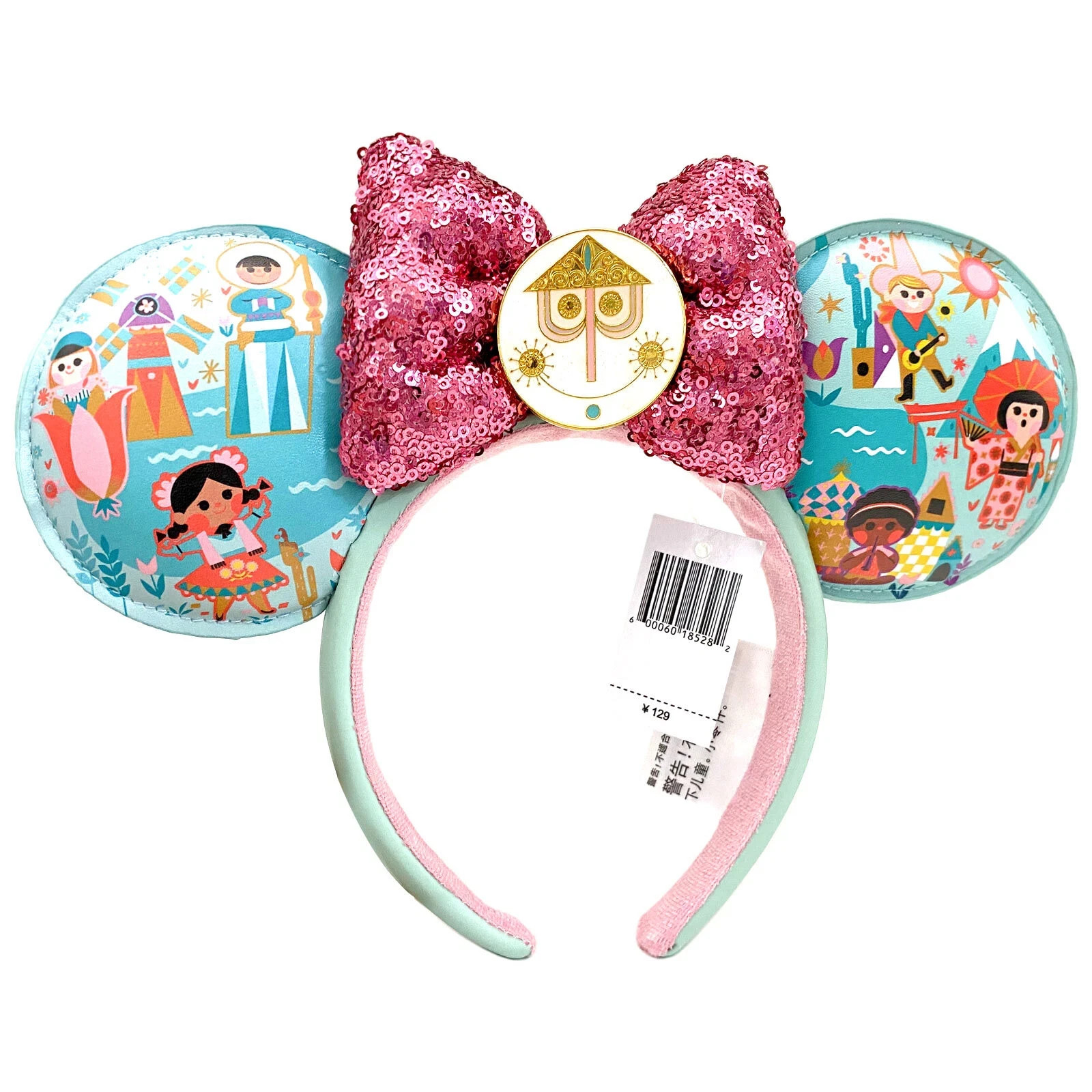Disney.Parks It’s a Small World Minnie Mouse Sequined Ears Headband 2025