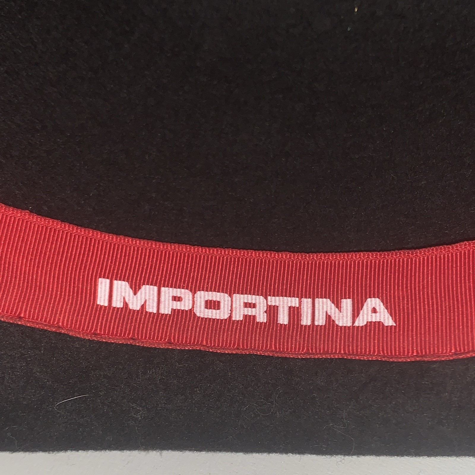 Bollman Importina Black Wool Felt Cloche Hat Bow Accent Size M Womens