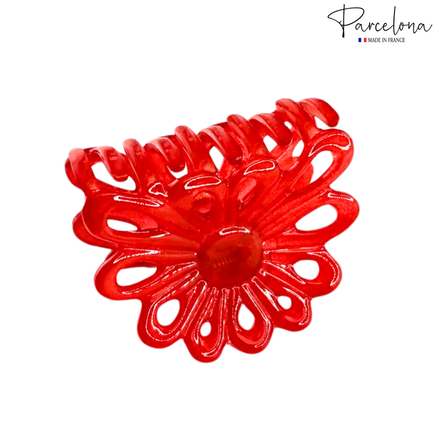 Parcelona French Plume Small Cellulose Jaw Hair Claw for Women and Girls