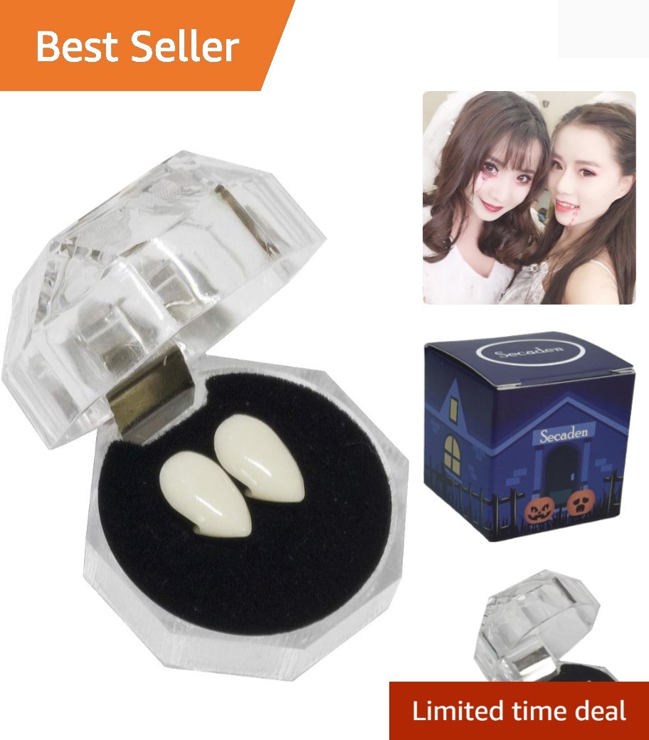Cosplay 13mm Vampire Teeth Dentures Halloween Party Props Fangs 13mm