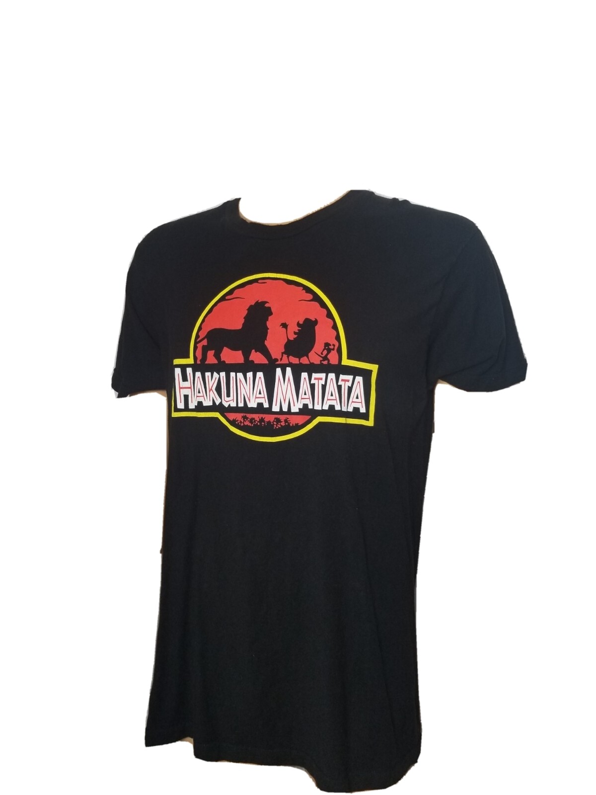 Rare Jurassic Park X Lion King Crossover Shirt Mens Disney Timon Pumbaa Simba