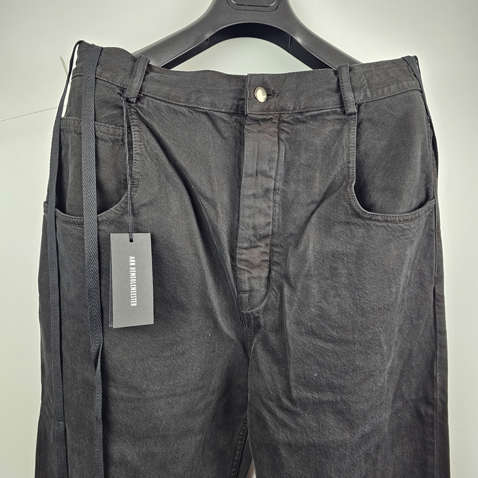 ANN DEMEULEMEESTER Michael 5 Pocket Black High Comfort Pants New & Authentic