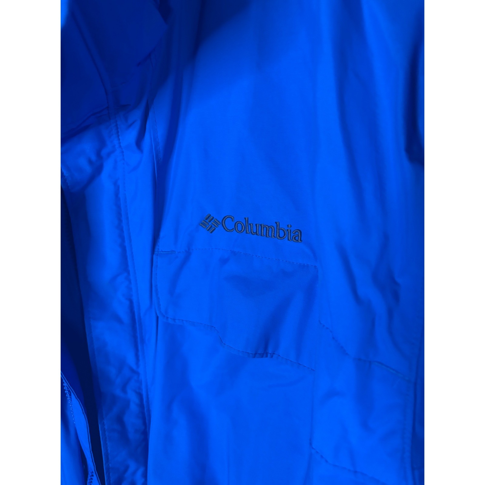 Columbia Omni-Tech 2 in 1 Omni-Heat Blue Waterproof Rain Jacket Mens XXL WM1053