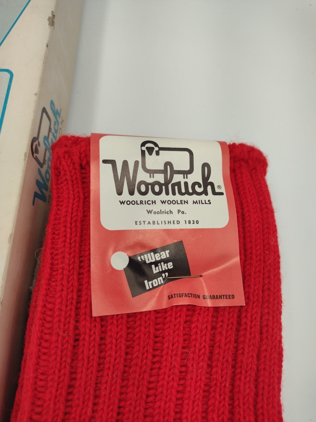 NOS Woolrich Woolen Mills Sportsox With Retail Box Wear Like Iron Vintage Socks