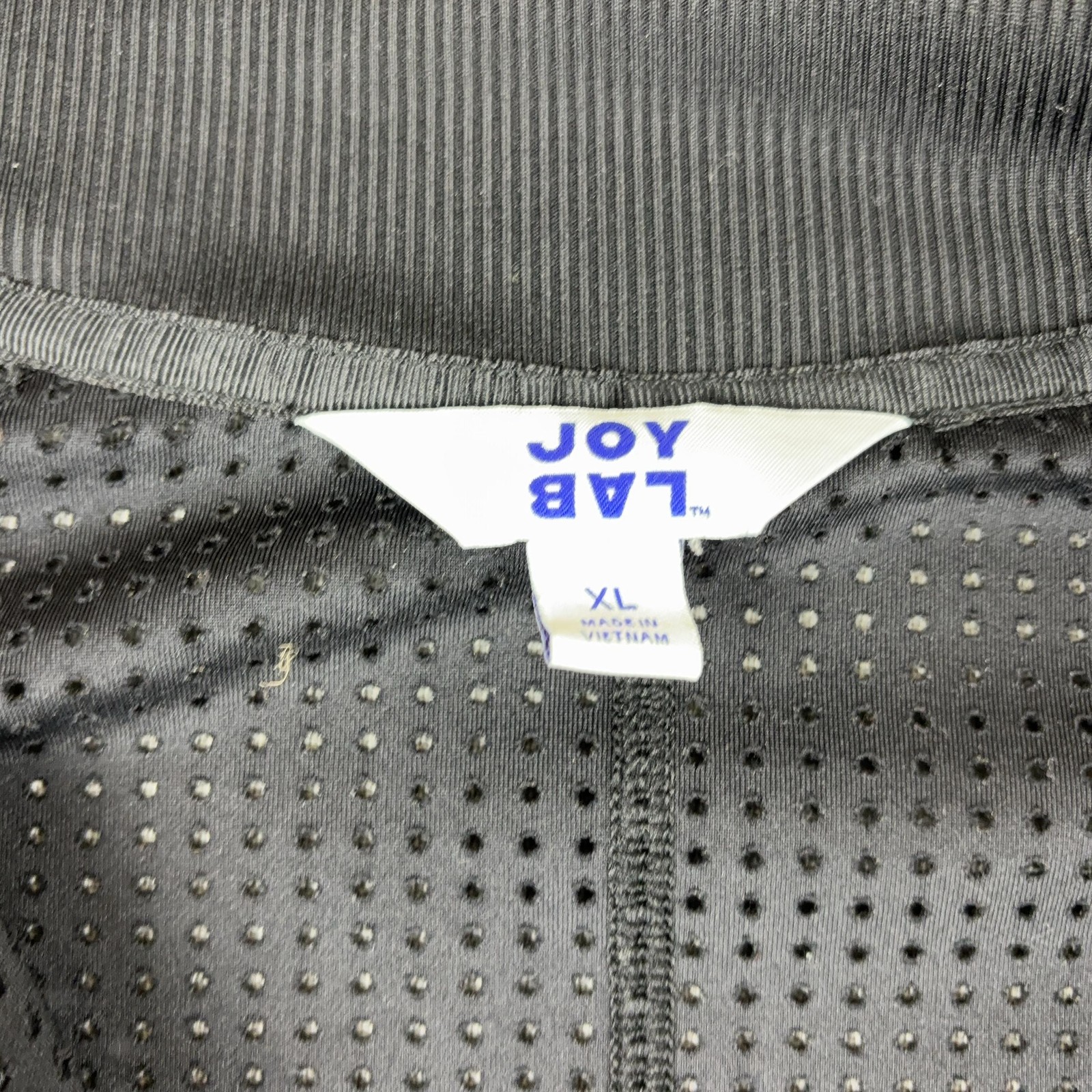 JoyLab Jacket Womens XL Black Mesh Full Zip Track Lightweight Pockets Athletic