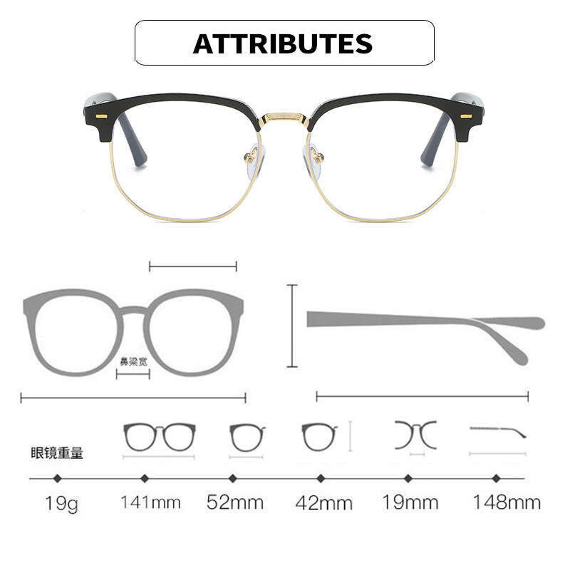 Men Metal Square Photochromic Presbyopic Glasses Full Frame Business Sunglasses