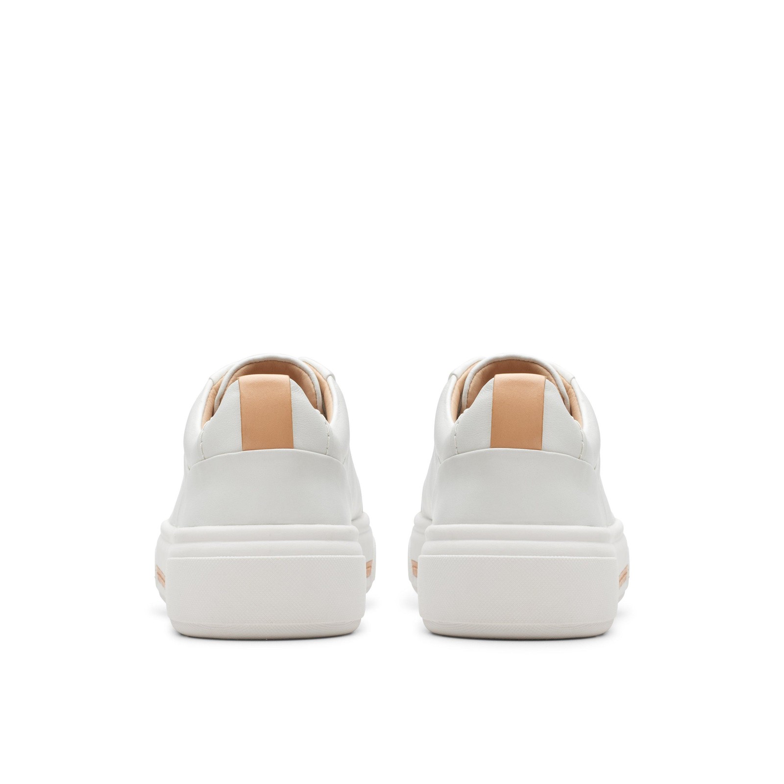 Clarks Womens Hollyhock Walk White Leather Active Sneakers Shoes