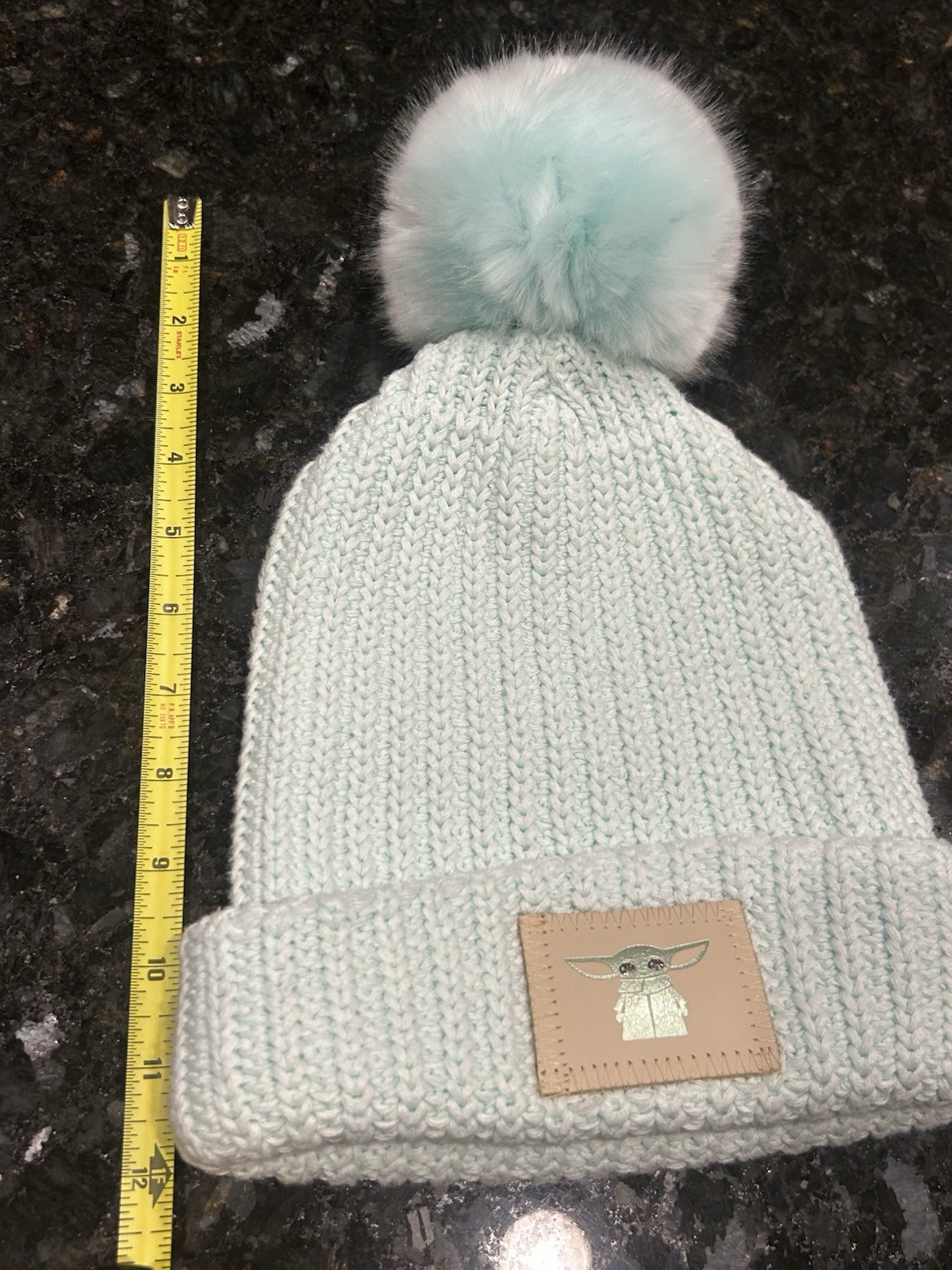 Love Your Melon Baby Yoda Grogu Mint Green Adult Beanie With Pom Disney Star War