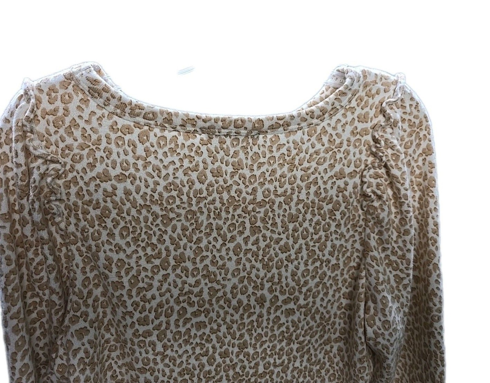 Banana Republic Women’s Pullover Blouse Animal Print Long Sleeve Size MP