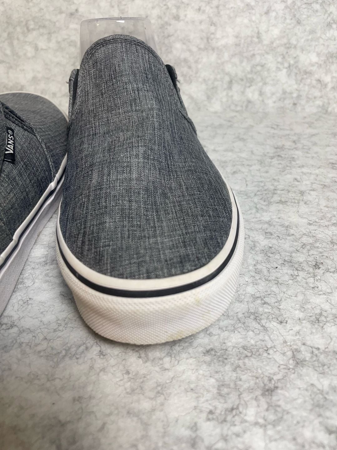 Vans Asher Slip-On Charcoal Chambray Sneakers