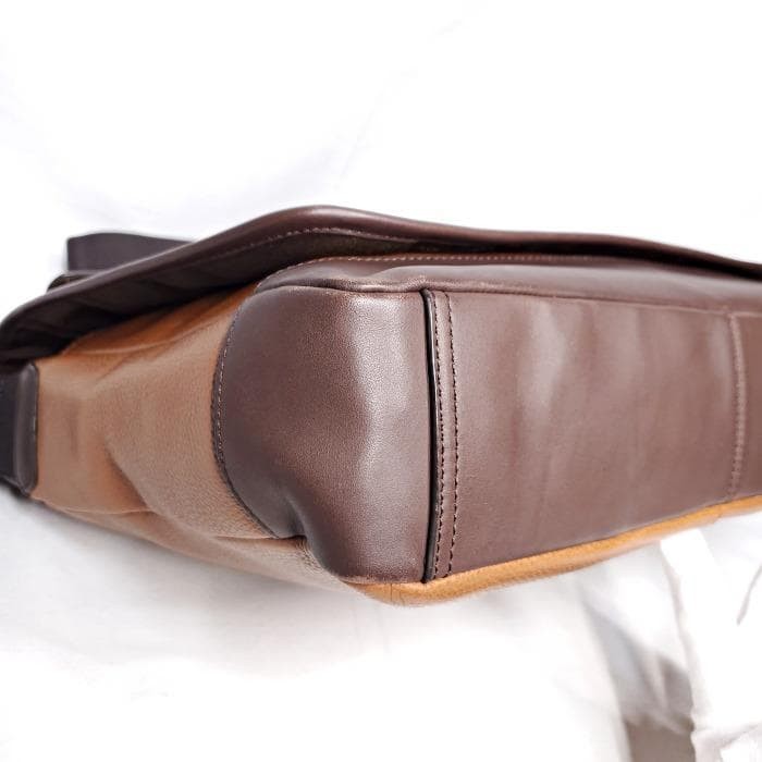 COACH CAMDEN Pebbled Smooth Leather Messenger Bag 3a