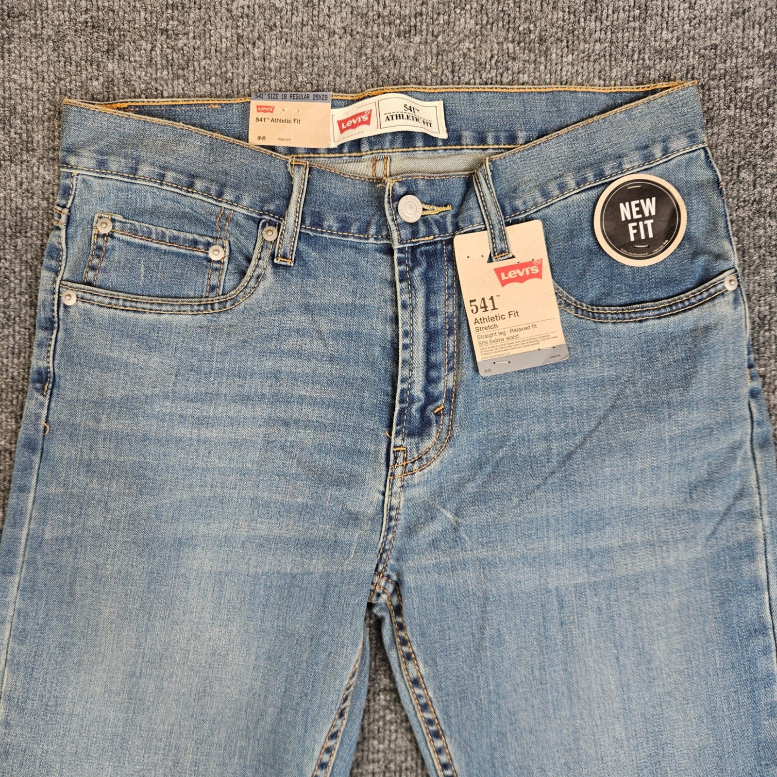 Levis 541 Athletic Fit Jeans Boys 18 Reg W29 L29 Relaxed Straight Denim Med Wash