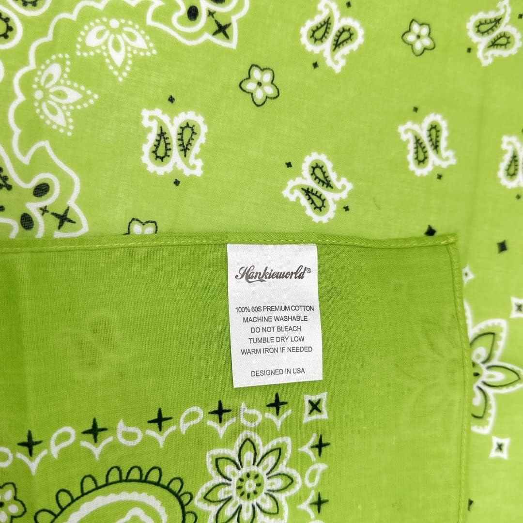 Single Pack Bandanas 60S Premium Cotton Soft Thin Handfeel Large Handkerchief fo