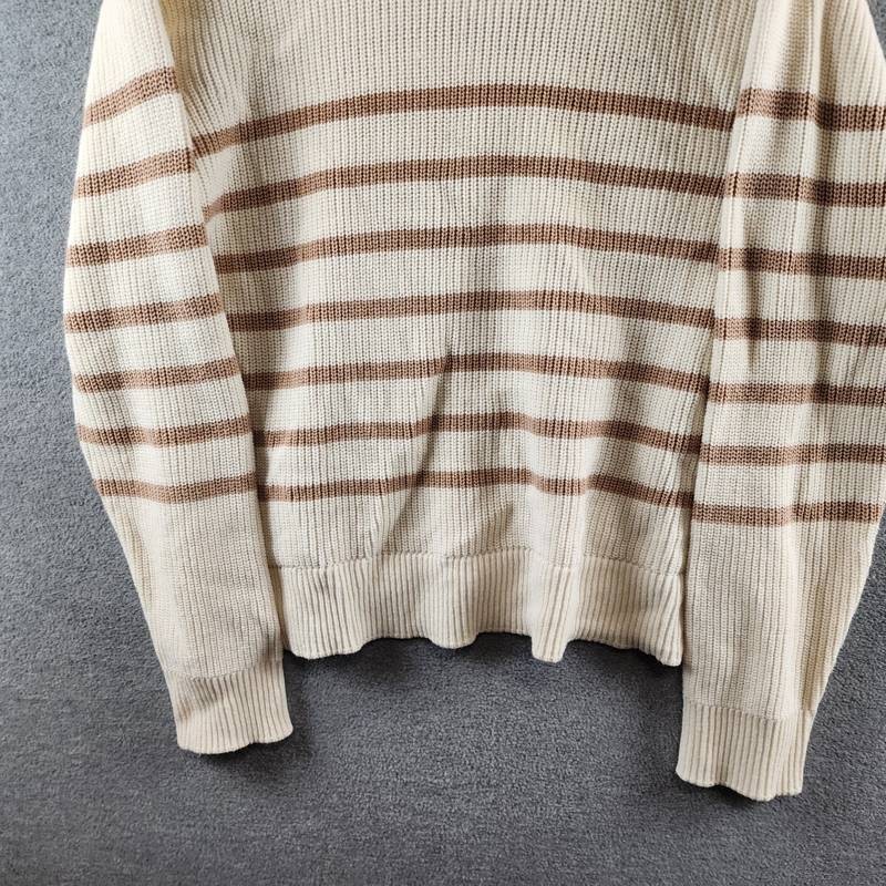 Three Dots Abigail Striped Crewneck Sweater Women’s XL Sugar Swizzle Stripe L/S