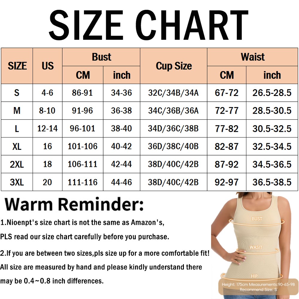 Shapewear Camisole for Women Slimming Tank Tops Built In Bra Smooth Body Shaper