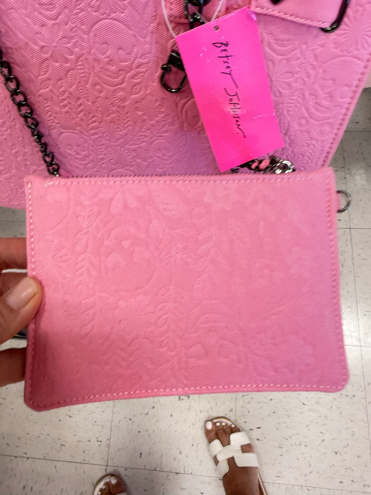 NWT Betsey Johnson XOKIARA pink skull Large Tote Bag w/ wristlet