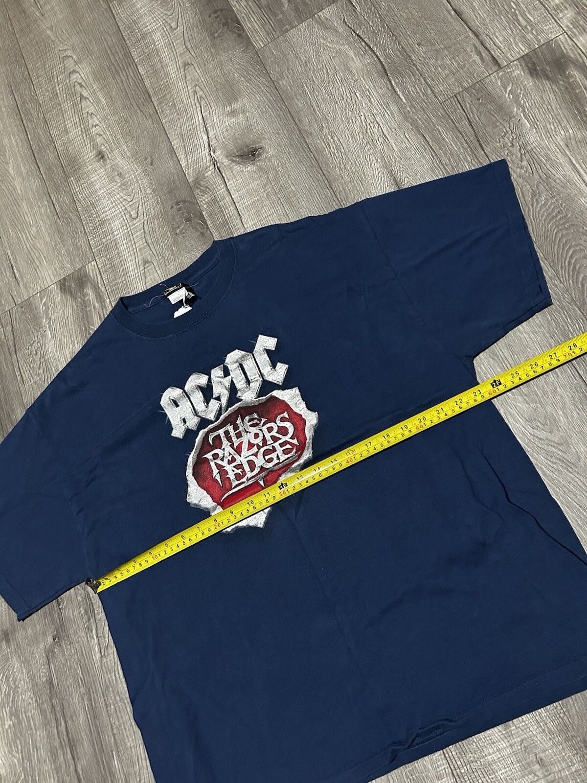 VTG 00s ACDC AC/DC Razor’s Edge Angus Young Ballbreaker Rock T Shirt Size XL