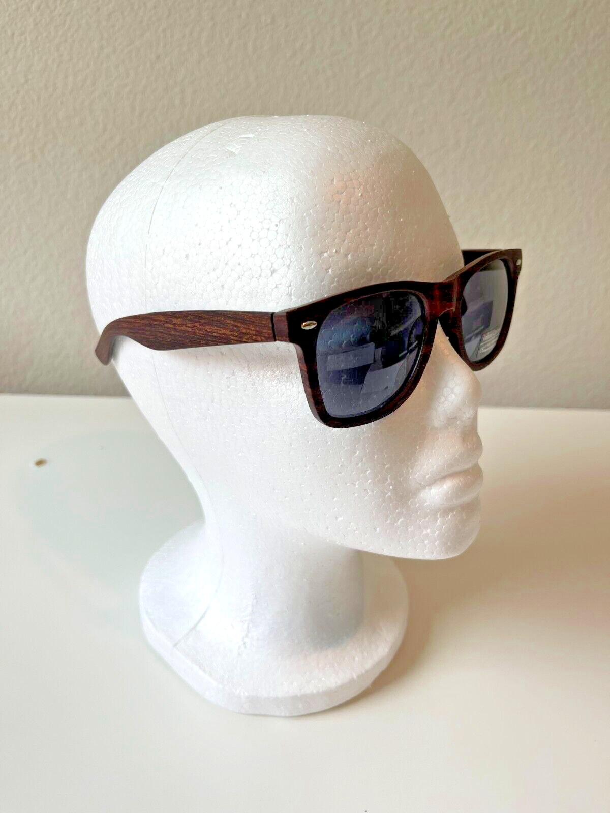 Mens Womens CLASSIC VINTAGE RETRO Style SUNGLASSES Faux Wood Wooden Brown Frame