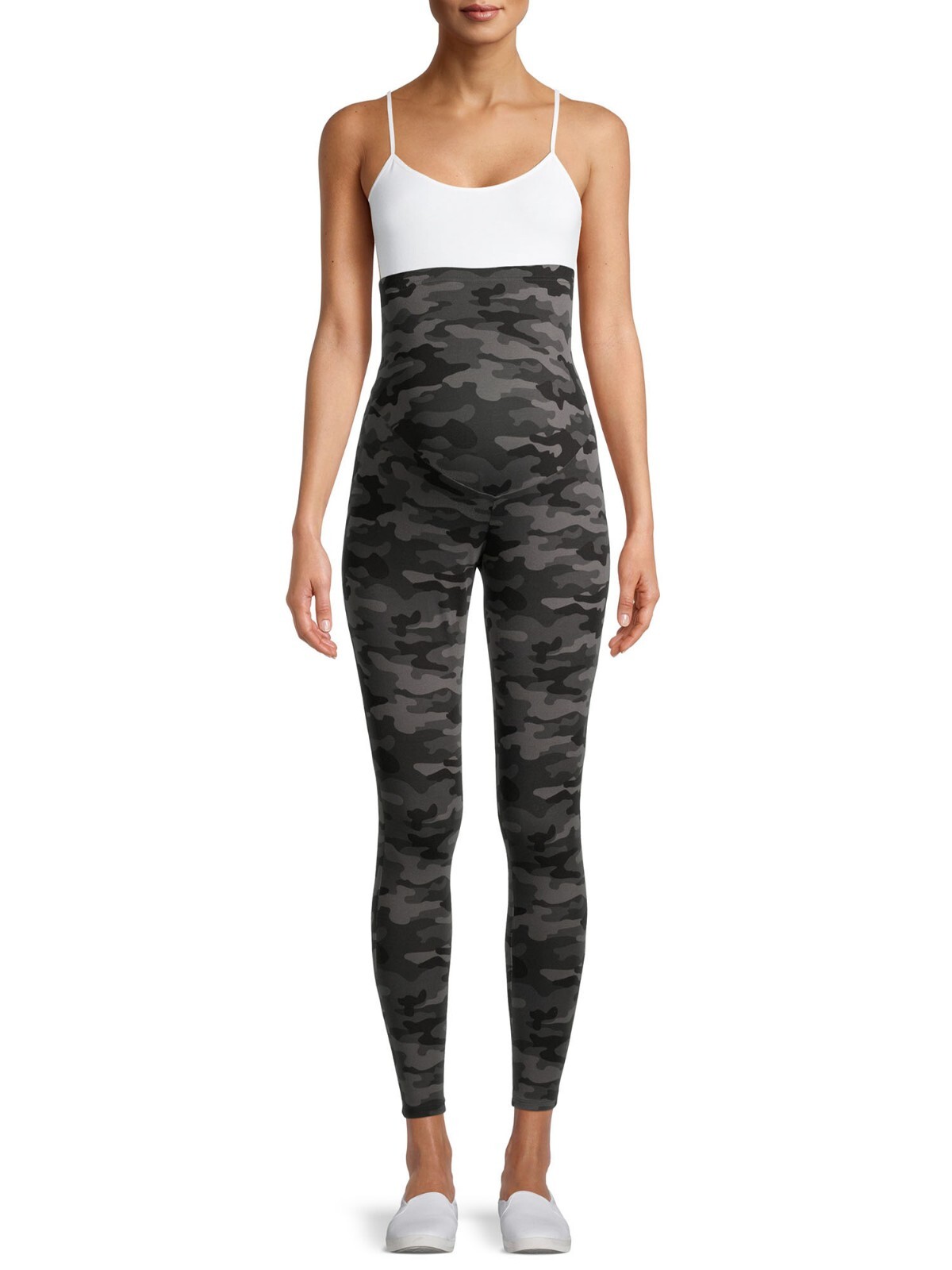 CUTE Gray Camo Fashion Maternity Leggings (Size Large 12/14) BRAND NEW W TAGS
