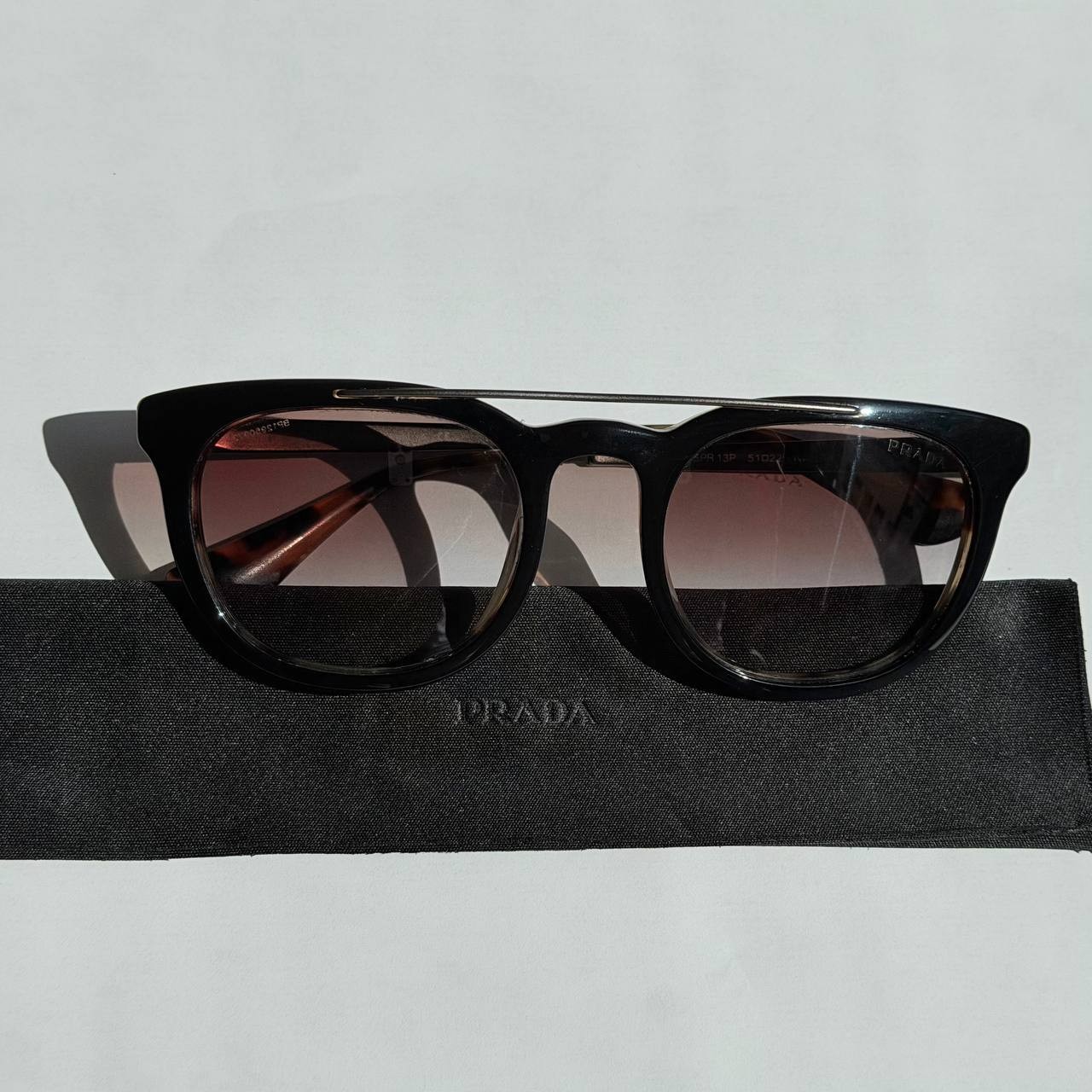 Prada SPR13P NAI-0A7 Tortoise Brown Gradient Sunglasses 51-22 135 Made In Italy