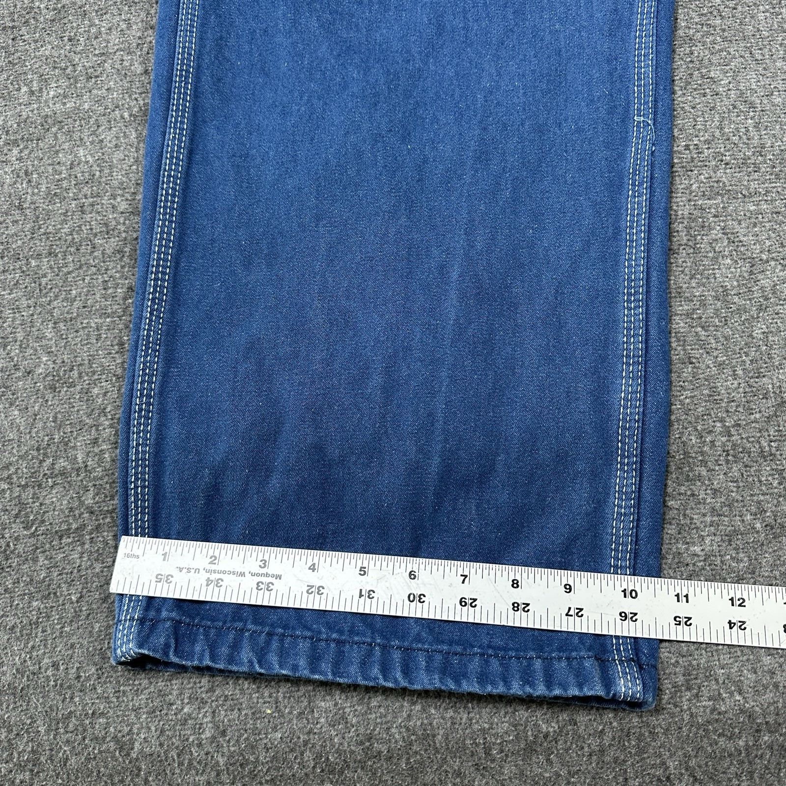 Liberty Overalls Mens 40×32 Hammer Loop Tool Pocket Carpenter Bib Green Trim Y2K