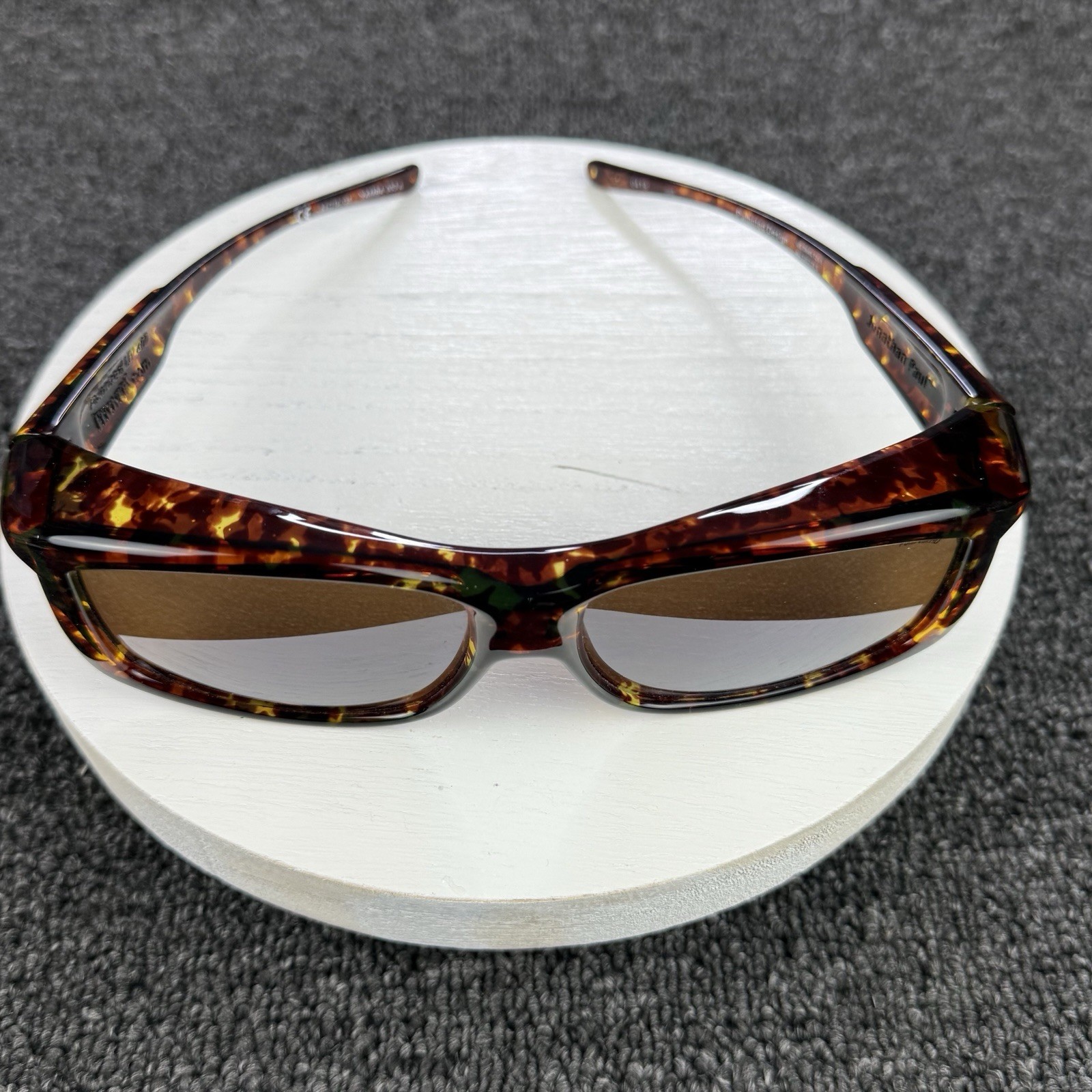 Jonathan Paul Fitovers Tortoiseshell Polarized Amber Sunglasses 63-16-135 Sz XL