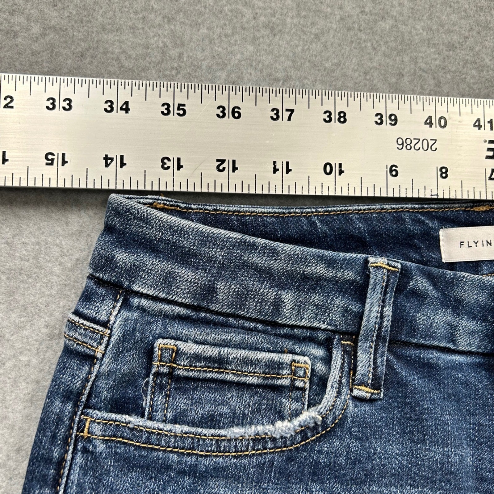 Flying Monkey Los Angeles Straight Leg Jeans Dark Wash High Rise Size 28 F5363