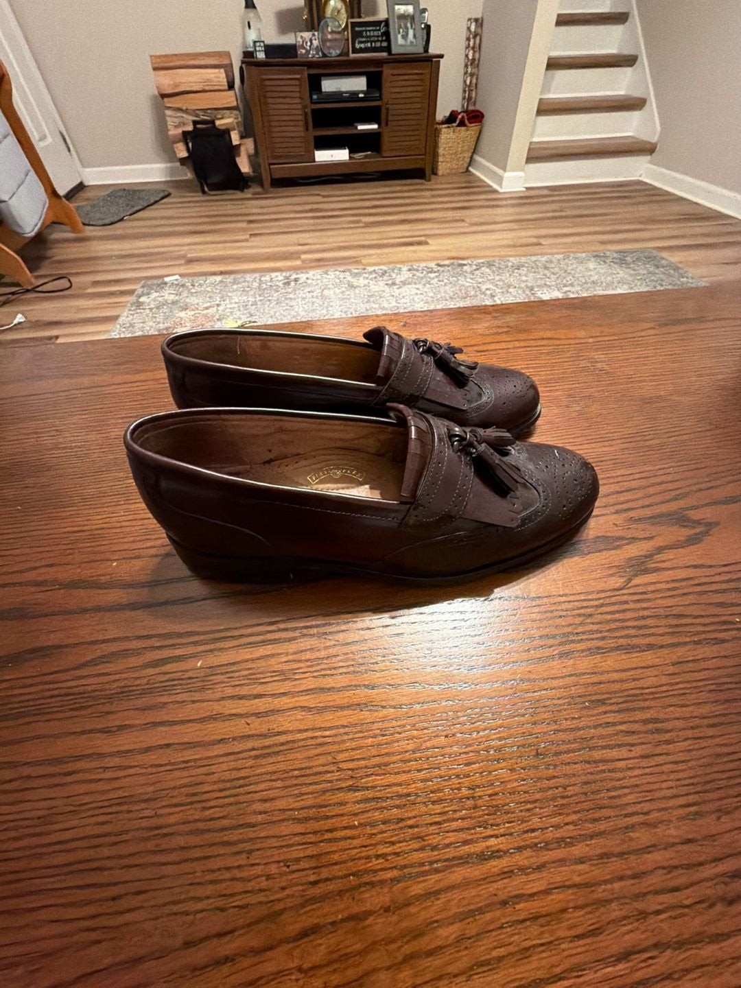 Bostonian Classics Burgundy Leather Tassel Loafers