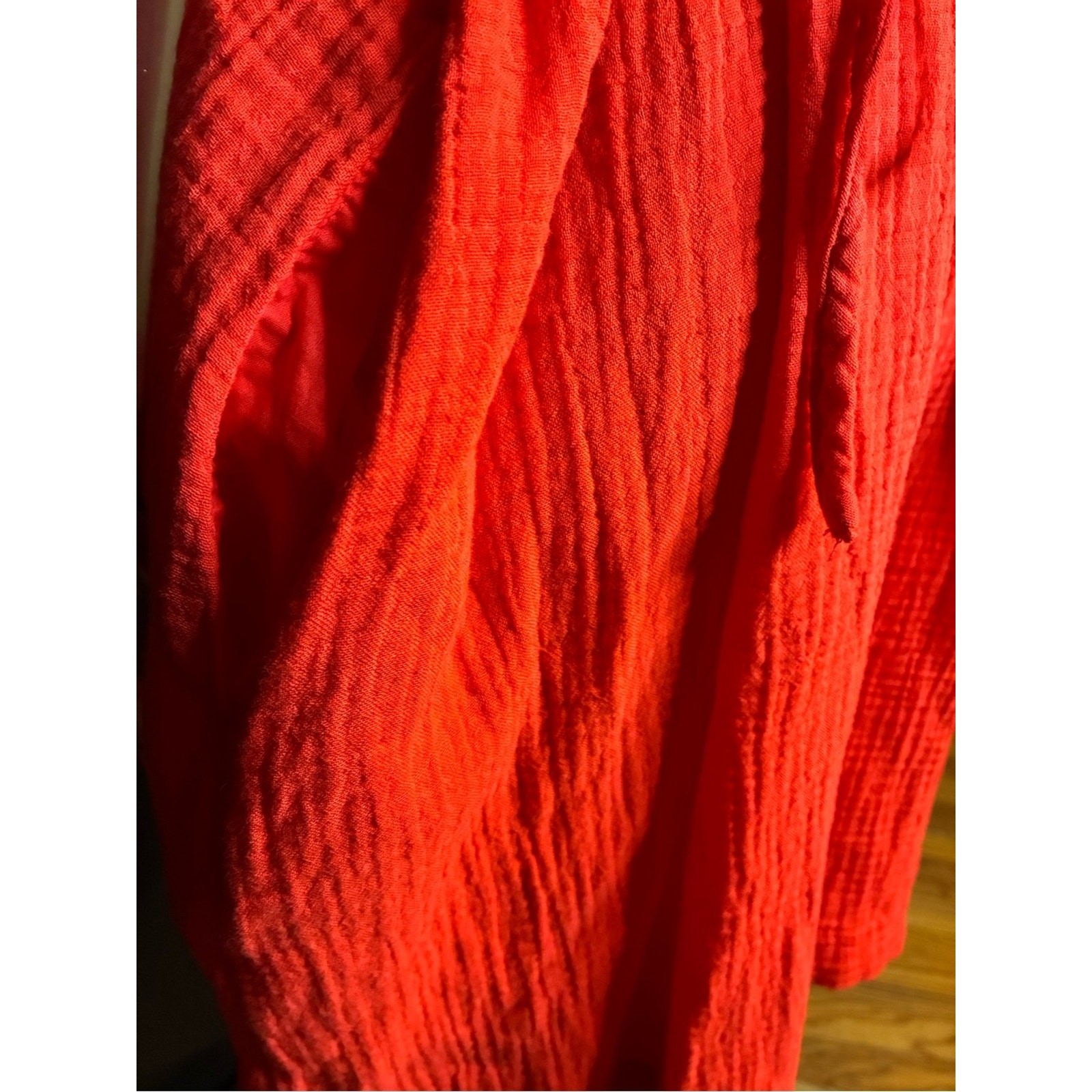 Universal Thread Orange Button-Front Midi Dress